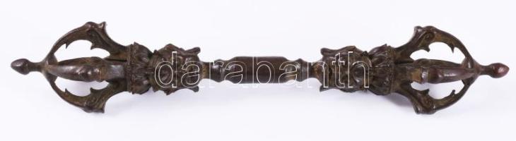 Díszes tibeti vadzsra, h: 16 cm