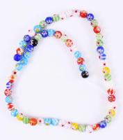 Kis zacskónyi murano millefiori üveggyöngy