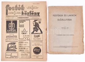 Novák Pál: Festékek és lakkok előállítása. 12 képtáblával, számos gyártási előírással. Bp., 1949. Győző Andor. Javított kiadói papírkötésben + Festék közlönvy. XXVIII. évf. egy szám.