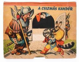 Vojtech Kubasta: A csizmás kandúr. (Térbeli / pop-up mesekönyv). Prága, 1969, Artia. Kiadói félvászon-kötés, minimális sérüléssel