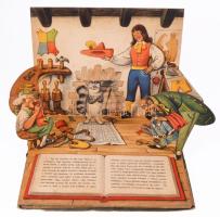 Vojtech Kubasta: A csizmás kandúr. (Térbeli / pop-up mesekönyv). Prága, 1969, Artia. Kiadói félvászo...