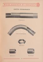 1939 Weiss Manfréd árjegyzék, képes. Acélcső gyártmányok 213p. Kiadói vászonkötésben ex librissel, k...