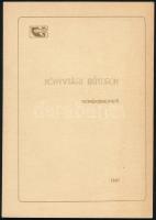 1987 Könyvtári bútorok, termékismertető, papírkötésben, 70p