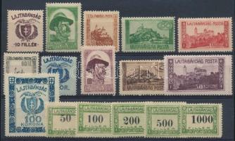 Nyugat-Magyarország VII. 1921 Lajtabánság teljes sor + rövid portó sor, Bodor vizsgálójellel