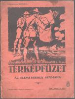 Térképfüzet Budapest székesfőváros elemi iskoláinak V. és VI. osztálya. számára. Szerk.:Kogutowicz Manó. Bp., 1925., Magyar Kir Állami Térképészet 12p.Foltos