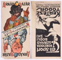 2 darab számolócédula, Késmárky és Illés Játékáru-háza, Kertész Tódor sportáru, sarokhibával.