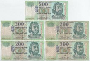 2001-2006. 200Ft (9x) T:F-VG Adamo F53