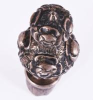 Ezüst (Ag) sétabot fej, jelzés nélkül, h: 9,5 cm, 36g