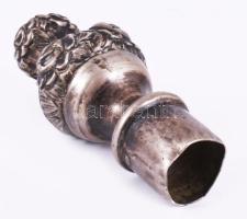 Ezüst (Ag) sétabot fej, jelzés nélkül, h: 9,5 cm, 36g