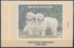 2000 Kedvenceink 3 db emlékívpár "PHILATELICA HUNGARICA 1950-2000" felirattal
