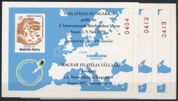 1978 Essen 3 db karton emlékív (24.000)