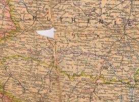 c 1940 Ukrajna térkép. Freytag - Brendt Ukraine. 104x80 cm Szakadt