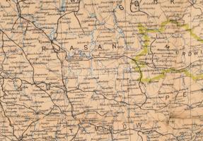 c 1940 Ukrajna térkép. Freytag - Brendt Ukraine. 104x80 cm Szakadt