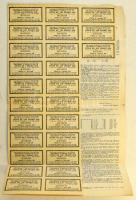 Románia 1929. "4%-os Államkölcsön Kötvény" 5000Fr-ról szelvényívvel T:F
Romania 1929. &qu...