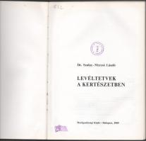 dr. Szalay-Marzsó László: levéltetvek a kertészetben. Bp., 1969, Mezőgazdasági. Kiadói kartonált köt...