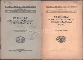 Dr. Ferenczi Miklós - Valentiny Antal (összeáll.): Az erdélyi magyar irodalom bibliográfiája. Erdély...