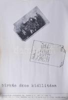 cca 1971-1979 Birkás Ákos képzőművész 2 db kiállítási plakátja, hajtásnyommal, korábban feltekerve, ...