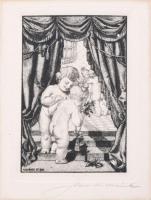 Kulhánek, Stanislav (1885-1970): Puttók, 1922. Rézmetszet, papír. Jelzett. 10x7 cm