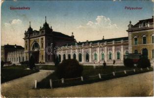 1916 Szombathely, Pályaudvar, vasútállomás, villamos (EK)