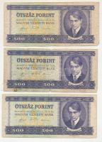 1990. 500Ft (3x) különböző sorozatszámúak T:F-VG Adamo F43