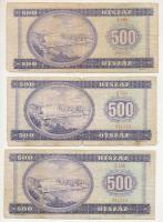1990. 500Ft (3x) különböző sorozatszámúak T:F-VG
Adamo F43