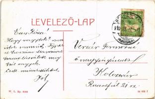 1910 Beregszász, Beregovo, Berehove; Kossuth Lajos tér, gyógyszertár, varrógép raktár, nyomda, Fuchs...