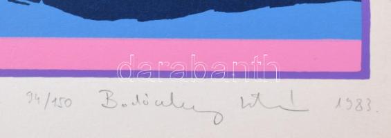 Bodóczky István (1943-2020): Képmásító, 1983. Szitanyomat, papír, jelzett, számozott (94/150). 20,5×...