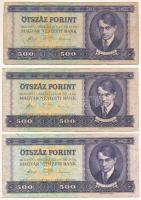 1990. 500Ft (3x) különböző sorozatszámúak T:F-VG Adamo F43