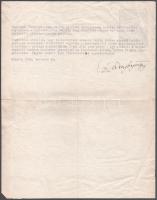 1934 Buday György grafikus levele dr. Bodor Antal néprajzkutatónak érdekes tartalommal, autográf alá...