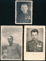 ca 1940 Katonai és csendőr fotók 3 db 9x14 cm-ig