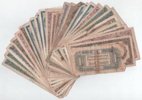 Vegyes 28db-os pengőtétel: 1P "A Vöröshadsereg Parancsnoksága"-1.000.000.000MP T:VG-G