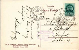 1940 Nagybánya, Baia Mare; Vedere din Valea Rosie / Veresvízi részlet, utca / street view + "19...