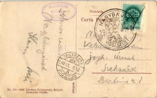 1940 Nagybánya, Baia Mare; Római katolikus templom, Crisan utca. Krisánovszky kiadása / Strada Crisa...