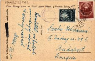 1961 Marosújvár, Uioara, Ocna Mures, Ocnele Muresului; Podul peste Mures si Uzinele Solvay / Maros h...