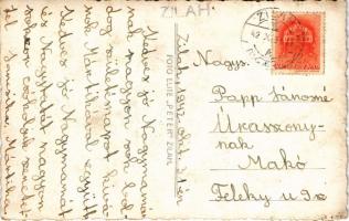 1942 Zilah, Zalau; Báró Wesselényi Miklós szobor, gyógyszertár / statue, monument, pharmacy. Foto El...