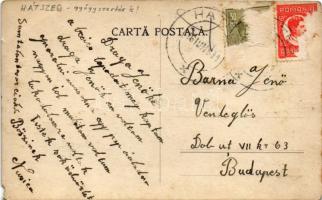 1931 Hátszeg, Hateg; Banca Centrala, Sticlarie, Farmacie / bank, üzletek, gyógyszertár / bank, shops...