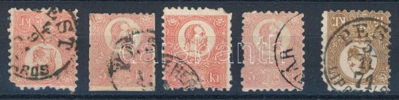 1871 Kőnyomat 5 db hibás bélyeg