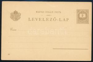1896 Használatlan milleniumi 2kr díjjegyes képeslap