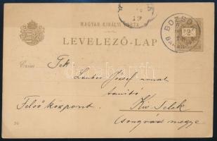 1898 Milleniumi 2kr díjjegyes képeslap "BOZSOK BARANYA M."