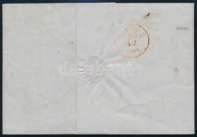 1856 6kr MP III teljes tartalmú levélen (a cégbélyegzésbe dátumot írtak) "ZENGG" Triesztbe...
