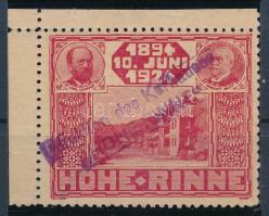 Hohe Rinne 1924 piros színű bélyeg