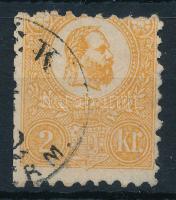 1871 Kőnyomat 2kr (35.000) (bal oldalon hiányzó fogak / perforation faults on the left)