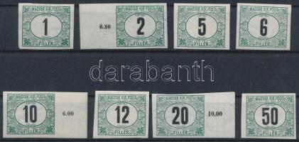 1909 Zöldportó sor 3 ívszéli értékkel (80.000+)