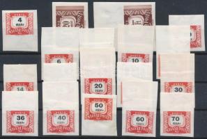 1958 Vörös-fekete portó vízjeles vágott sor (12.000)