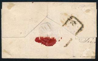 1860 10kr II. kis festékfolttal levélen "SÜMEG" - Oedenburg