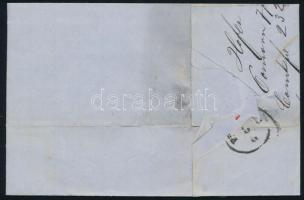 1860 5kr II. kis festékfolttal levélen "COMORN" - Pressburg