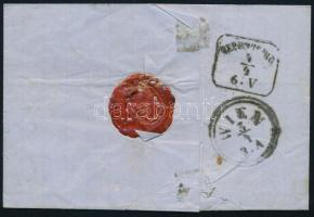 ~1862 15kr levélen "SEMLIN" - "OEDENBURG"