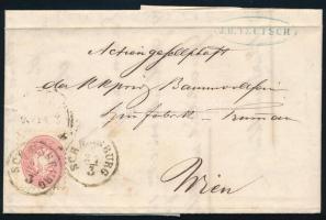 1867 5kr levélen "SCHAESSBURG" - "WIEN"