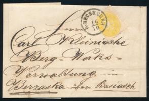 1864 2kr nyomtatványon "G:BECSKEREK" - "BAZIASCH"