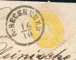 1864 2kr nyomtatványon "G:BECSKEREK" - "BAZIASCH"